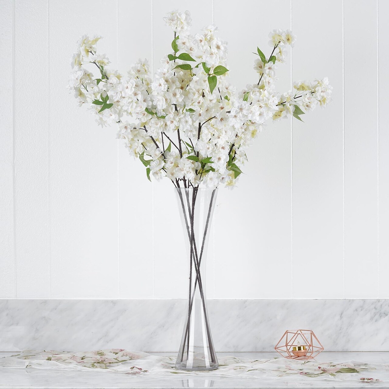 4 PCS 40-Inch Tall Silk Cherry Blossom Branches for Wedding, Vase & Party Decorations